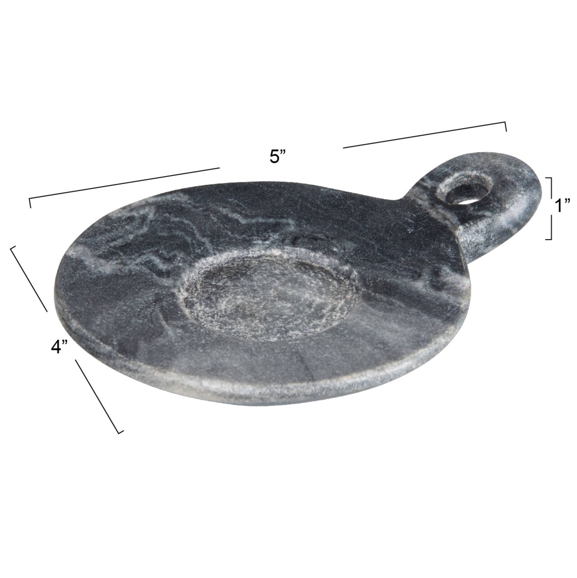 Hello Honey® Hand-Carved Marble Dish with Handle